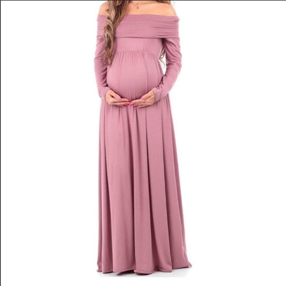 NWOT MotherBee Maternity off shouler dress